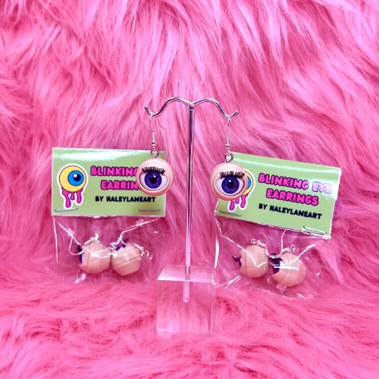 Blinking Doll Eye Earrings