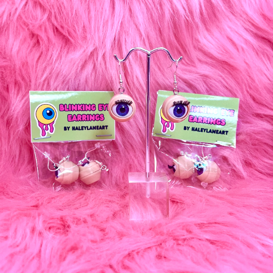 Blinking Doll Eye Earrings