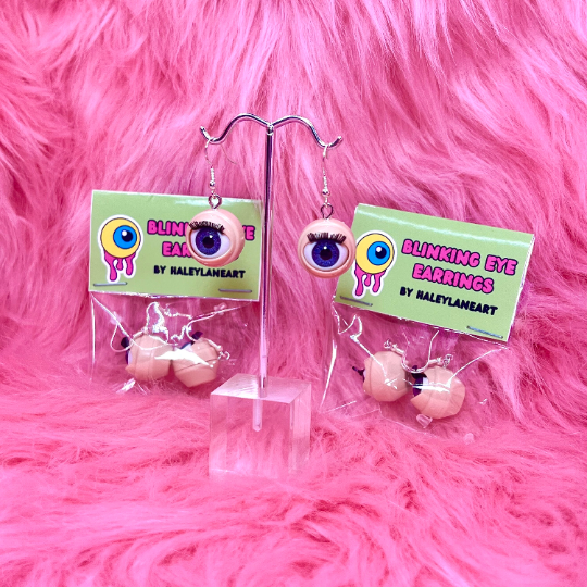 Blinking Doll Eye Earrings