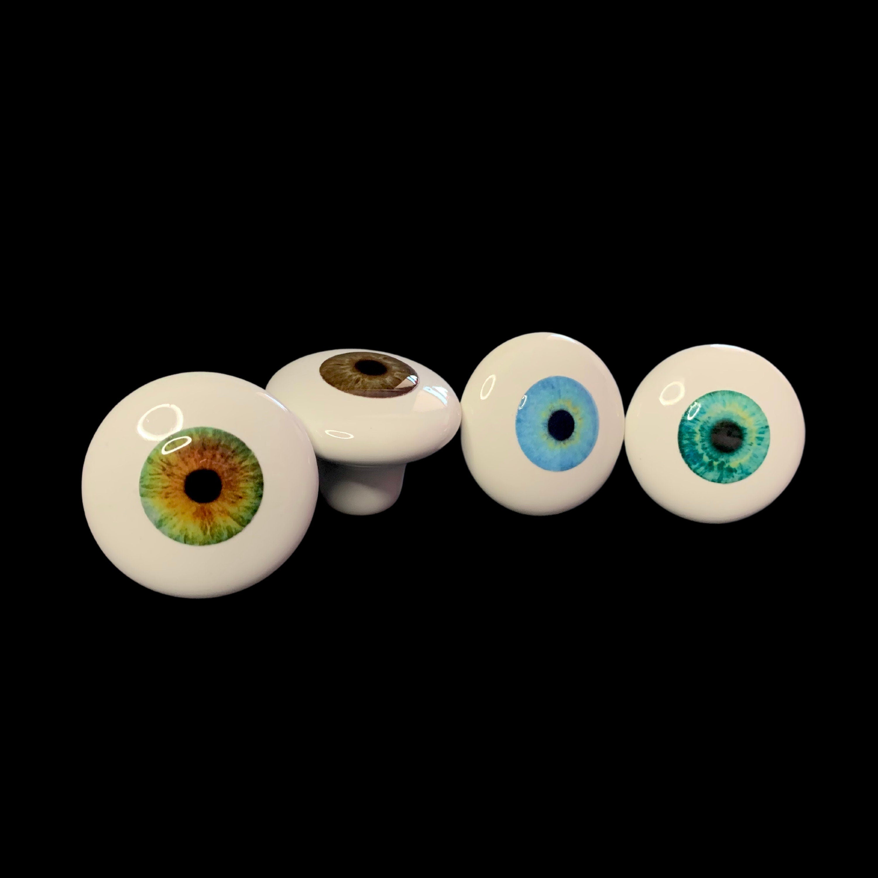 Eye Drawer & Cabinet Pulls: Handmade Ceramic Eyeball Knobs, Strange Home Decor