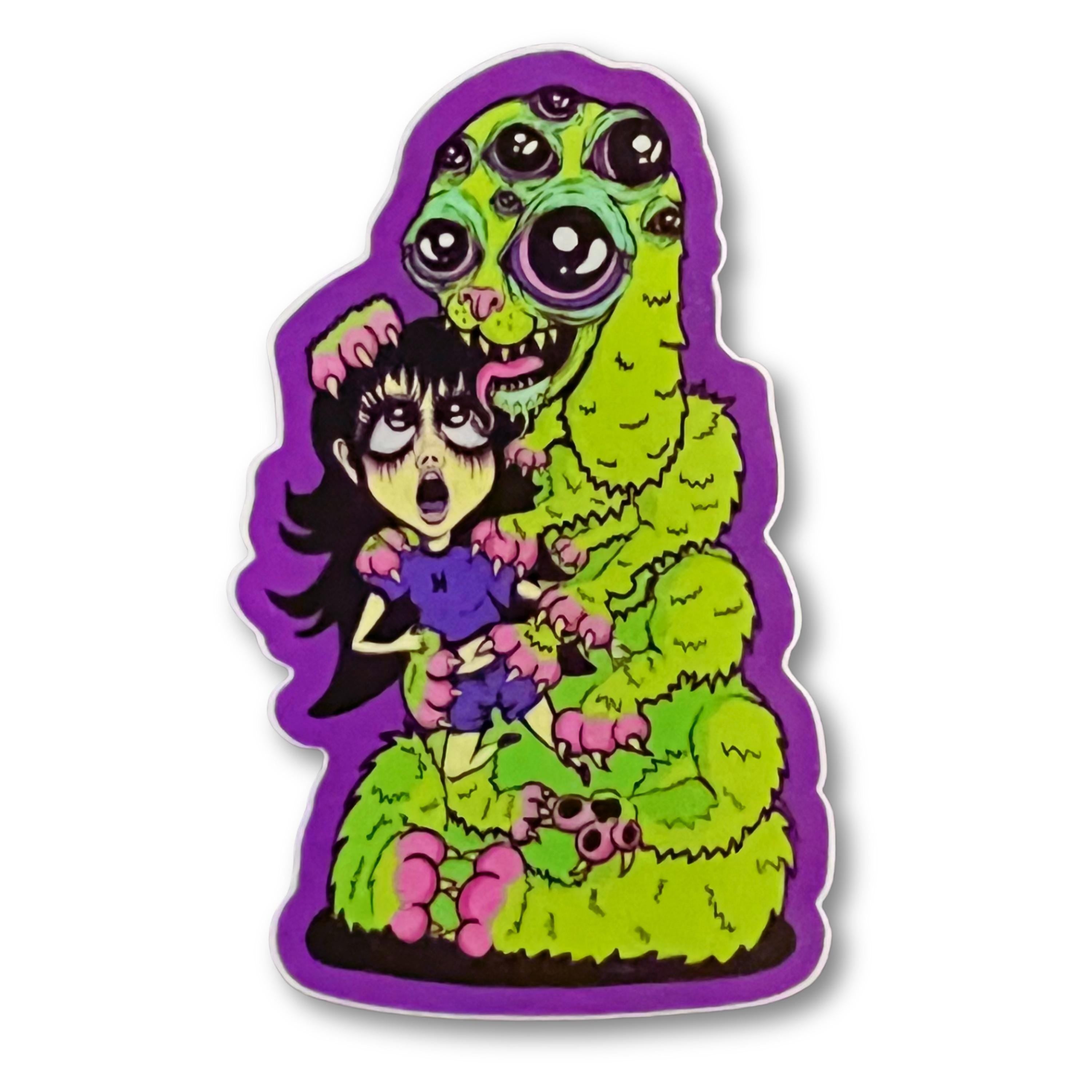 Eyeball Monster Art Sticker 3 Inches