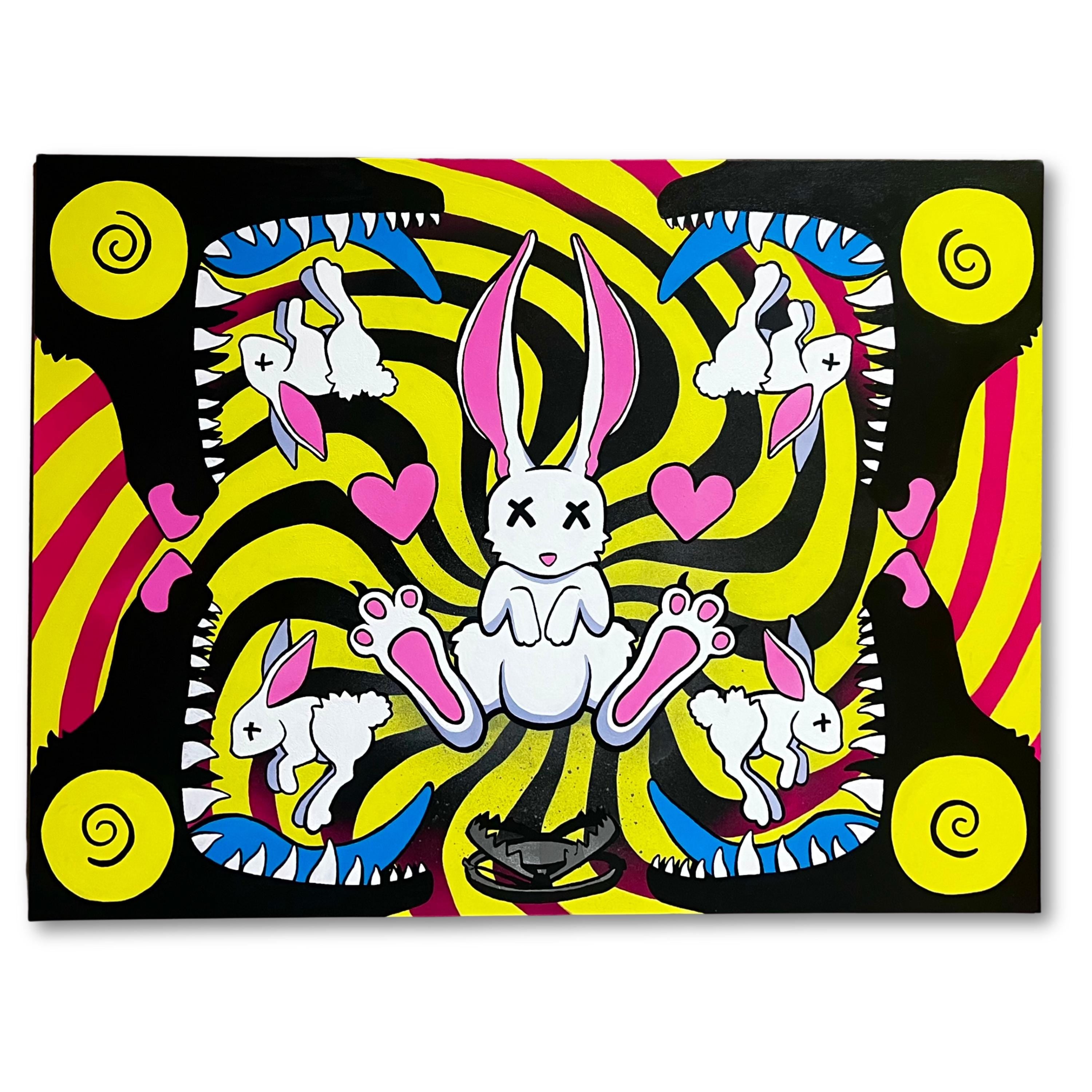 Rabbit Stew 36x24" Acrylic Painting on Canvas from Monster Circus by HaleyLaneArt