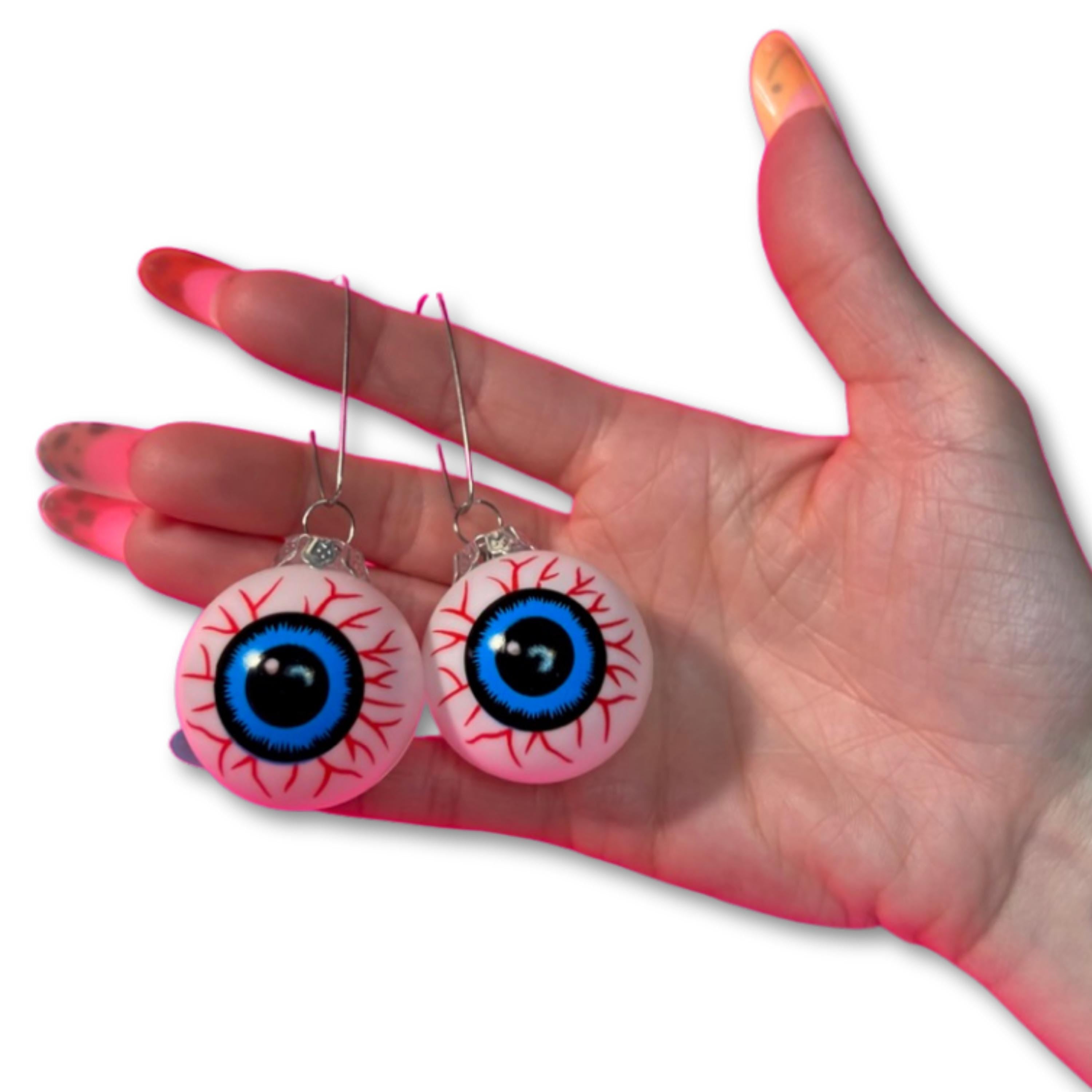 Eyeball Christmas Ornaments (Set of 2) - Creepy Goth Tree Decor