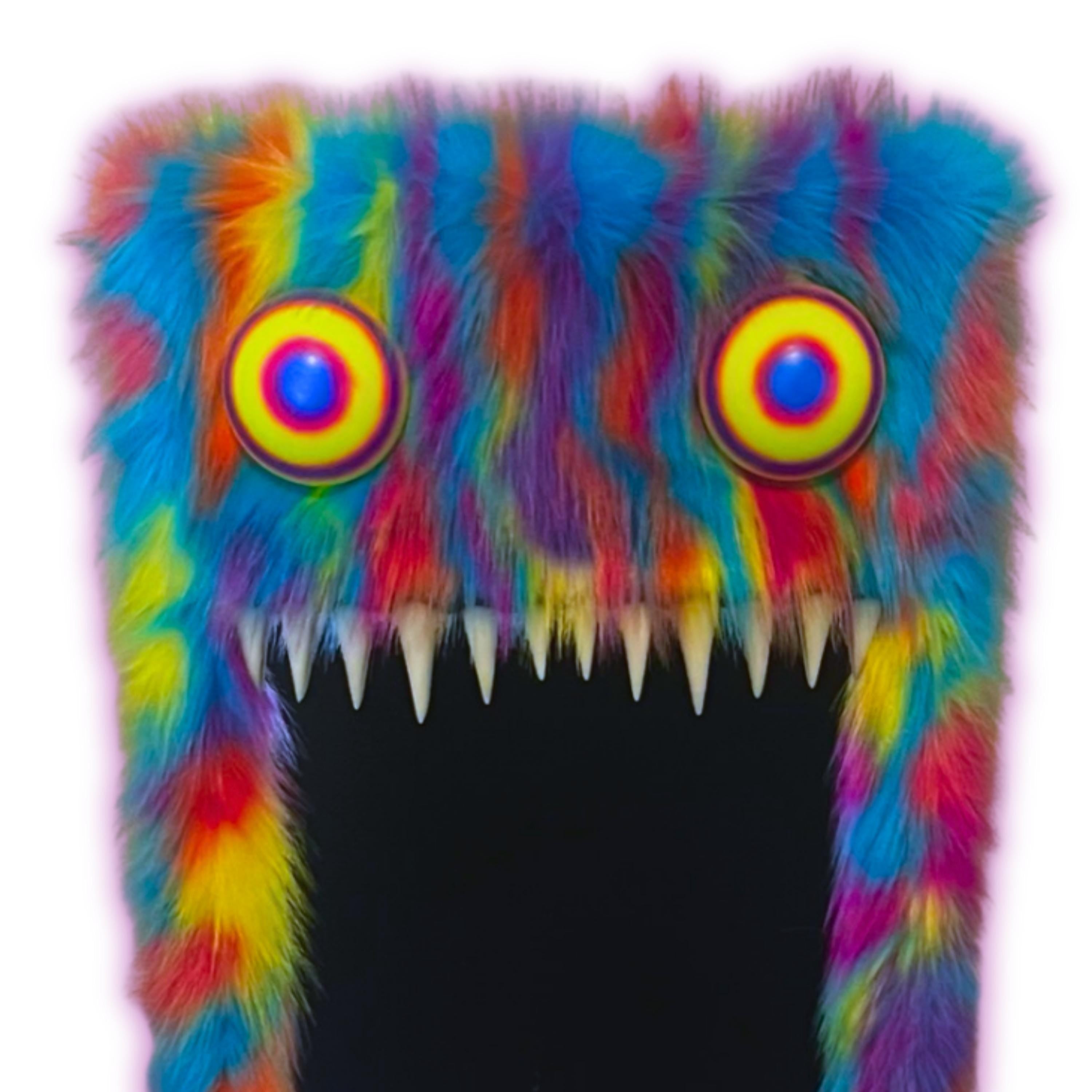 Monster Mirror © Custom | Creepy Cute Large Floor Full Length Floor Mirror | Full Size Mirror Faux Fur Monster Mirror | Fun Maximalism