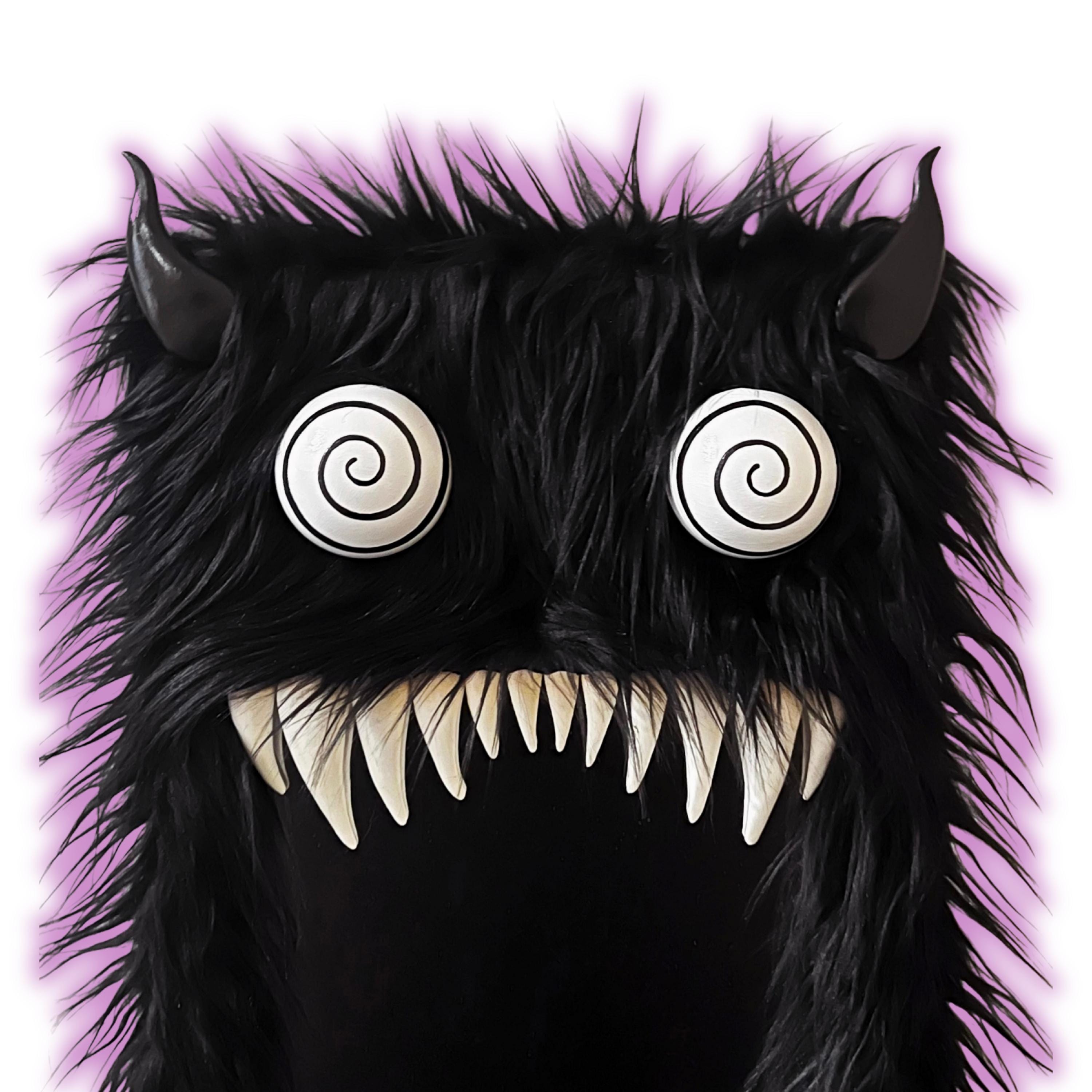 Monster Mirror © Custom Made to Order | Creepy Cute Large Full Length Floor Mirror | Full Size Mirror Fur Monster Mirror | Odd Strange Decor