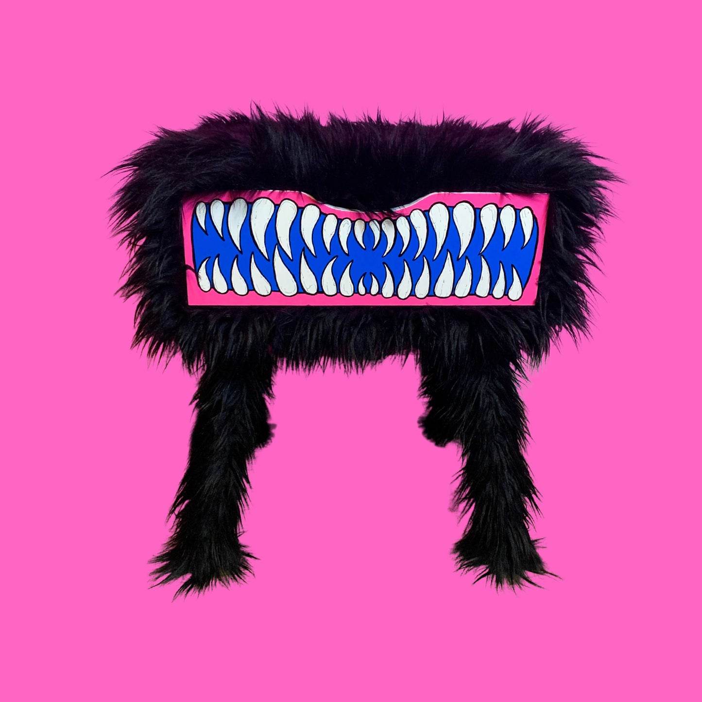 Furry Monster Side Table Nightstand